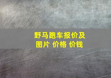 野马跑车报价及图片 价格 价钱